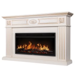 Каминокомплект Electrolux EFP/P-3620LS портал Siena 42/40/36 сл. кость с зол. патиной