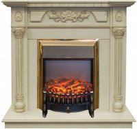 Каминокомплект RealFlame Dacota STD/EUG WT с очагом Fobos Lux Brass S