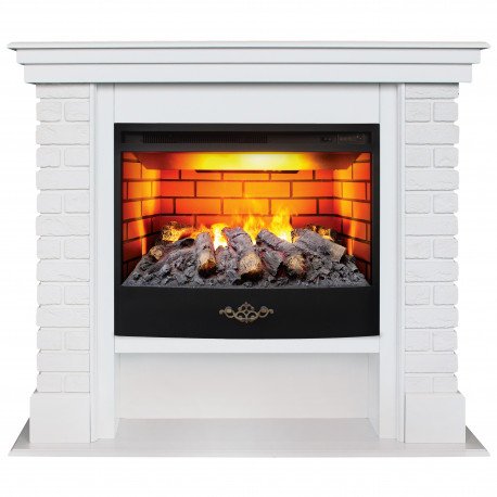 Каминокомплект RealFlame Brixton 25.5 WT с очагом FireStar 25.5 3D