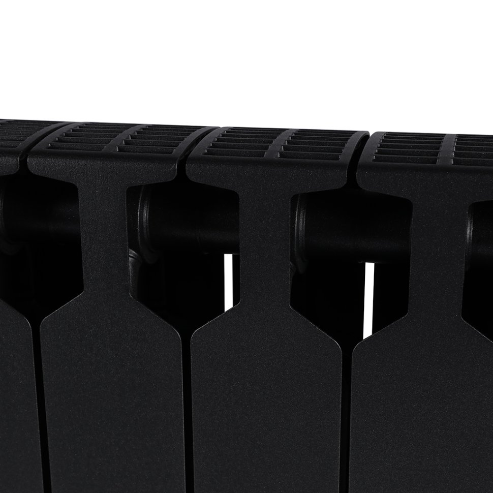 Биметаллический радиатор отопления Rifar Supremo Ventil SVR 350 12 секций нижнее правое подключение антрацит