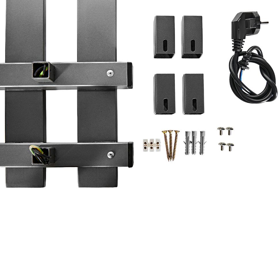 Электрический полотенцесушитель Stout Neosoul quadro 100*50 графит