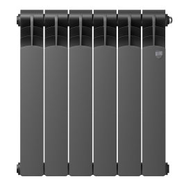 Биметаллический радиатор отопления Royal Thermo Revolution Bimetall 500 2.0 6 секций Noir Sable