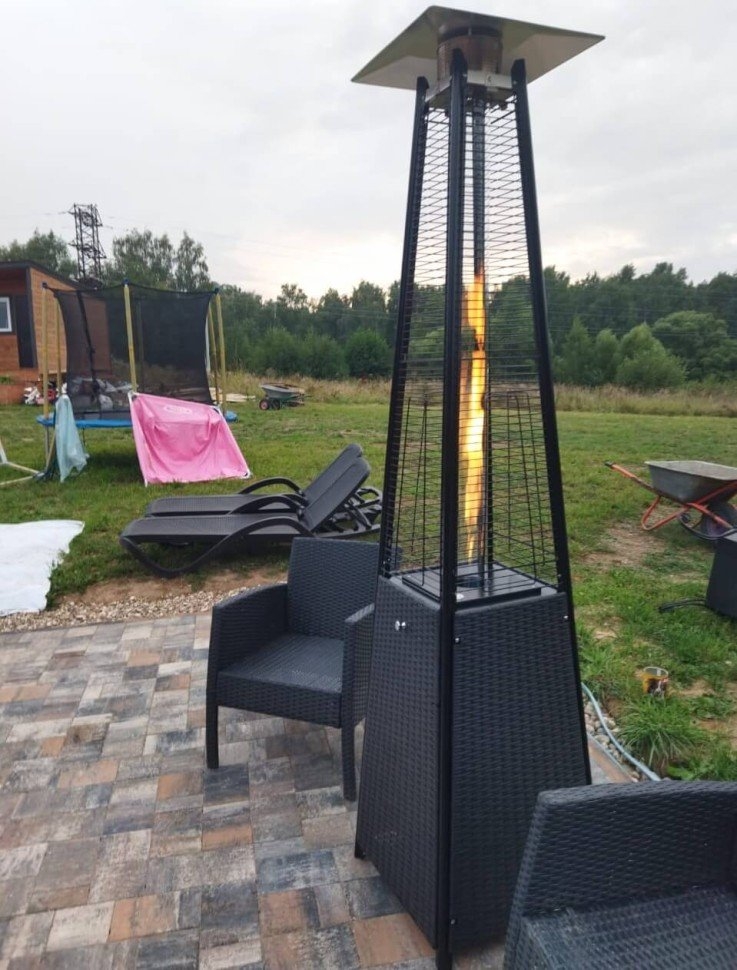 Уличный газовый обогреватель WWT 13I Rotang Black Mini 1.8m