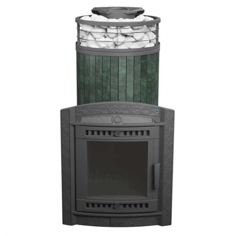 Печь банная PROMetall Атмосфера XL Верде Гватемала ламель+сетка