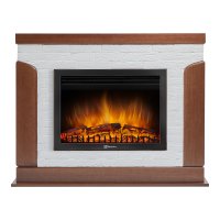 Каминокомплект Firelight Prestigio 25 с очагом Electrolux EFP/P-2520LS камень белый/шпон дуб