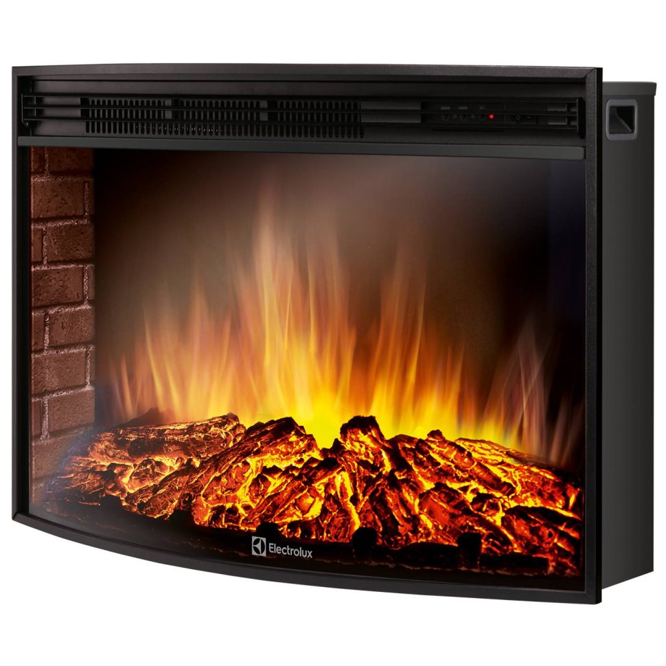 Каминокомплект Firelight Bricks Wood 30 с очагом Electrolux EFP/P-3320RLS камень темный/шпон венге