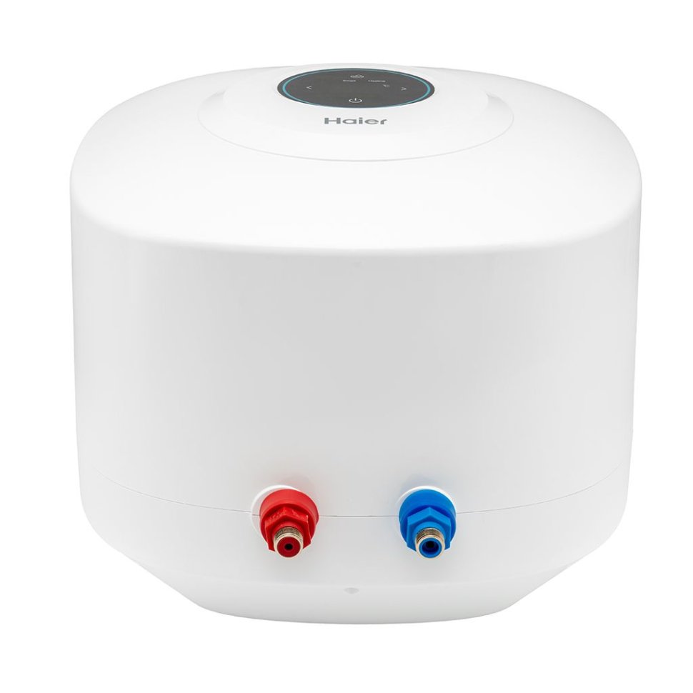 Накопительный электрический водонагреватель Haier ES30V-EQ1 над раковиной