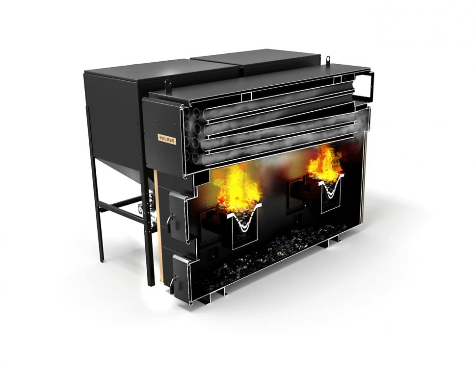 Напольный твердотопливный котел Koloss Pro Avto 300