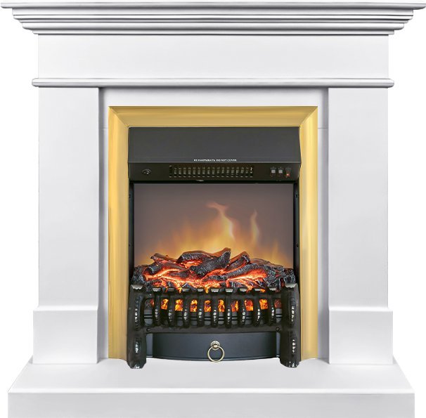 Каминокомплект Royal Flame California STD CRM (Разборный) с очагом Fobos FX Brass санд сноу