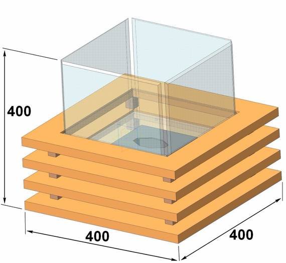 Биокамин напольный Zefire Impulse LED