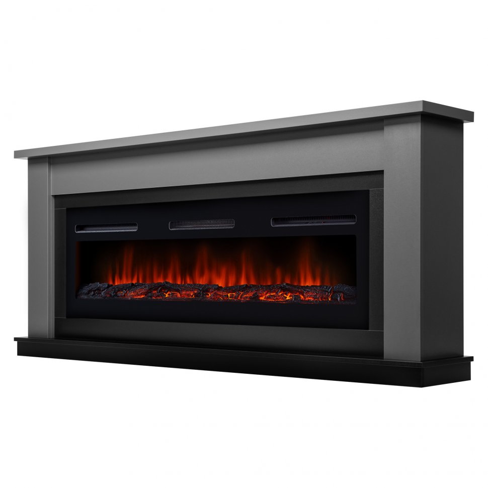 Каминокомплект Firelight Canto Long с очагом Electrolux Infinity EFP/P-1600ULS графит/черный