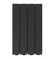 Алюминиевый радиатор отопления Fondital 500/100 Blitz Super B4  Black Coffee 4 секции