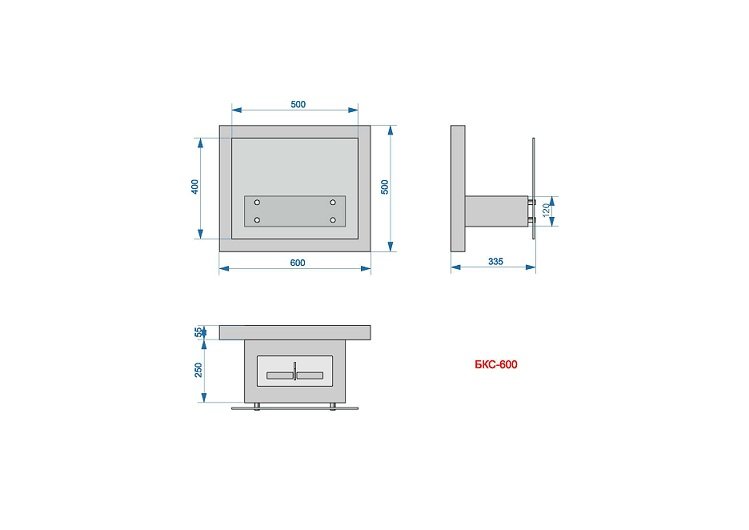 Настенный биокамин Lux Fire Премьера 600 БКС-600