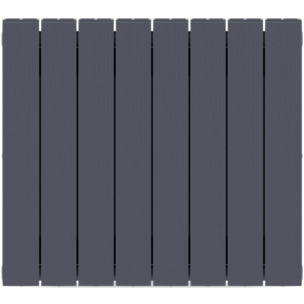 Биметаллический радиатор отопления Rifar Supremo 500 боковое подключение 8 секций титан