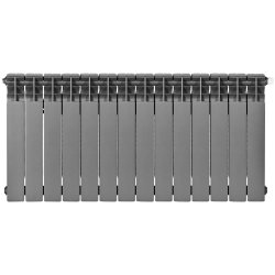 Биметаллический радиатор отопления Stout Titan Ventil 500 14 секций графит RAL 7024