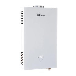 Проточный газовый водонагреватель E8 tempo E8WAY24 (белая стеклянная панель)