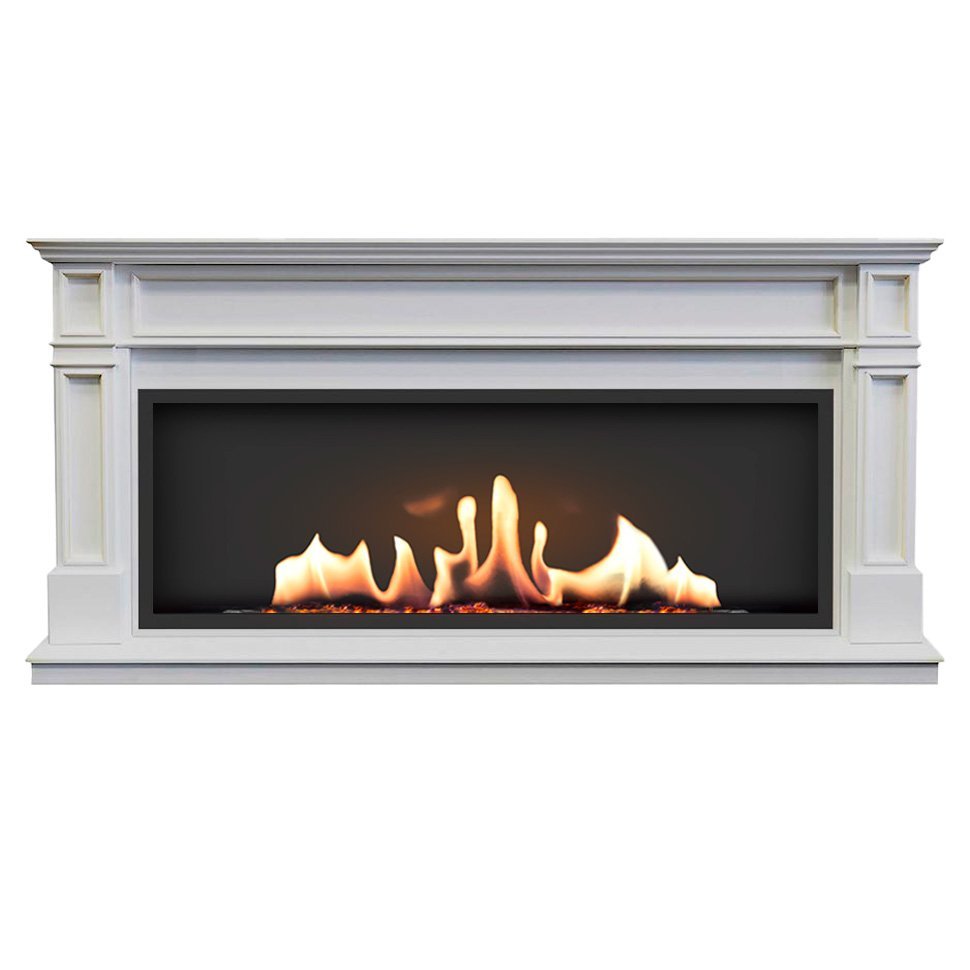 Встроенный портальный биокамин SteelHeat Bordo Long стандарт