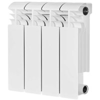 Биметаллический радиатор отопления Stout Vega 200 6 секций боковое подключение белый RAL 9016