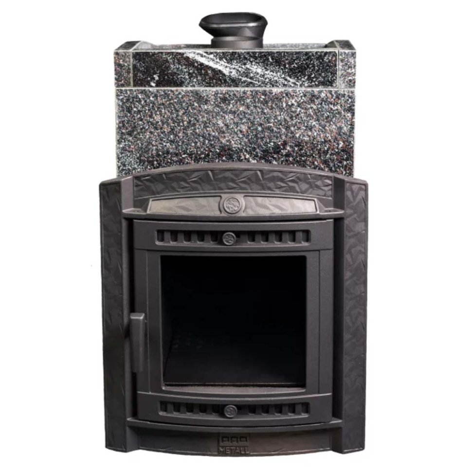 Печь банная PROMetall Атмосфера L в облицовке Амфиболит+Корзина