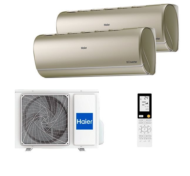 Мульти сплит-система на 2 комнаты 25+25 м2 Haier 2х AS25S2SJ2FA-G/2U50S2SM1FA-3 Jade Super Match