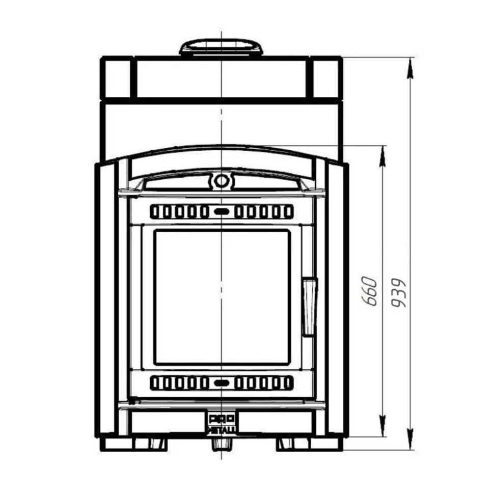Печь банная PROMetall Атмосфера L в облицовке Пироксенит+Корзина