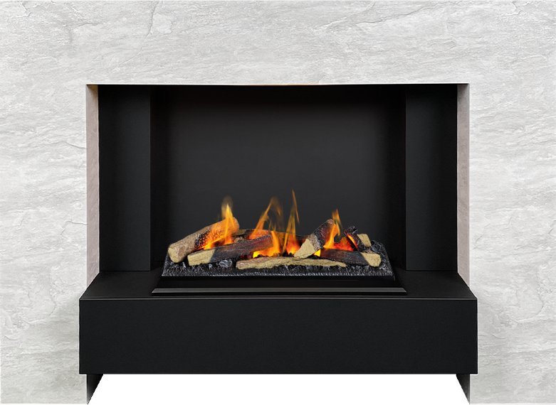 Каминокомплект Dimplex Tokyo с очагом Cassette 600 LNH-INT (с дровами) скол камня лайт