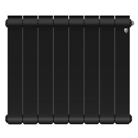 Биметаллический радиатор отопления Royal Thermo Infinity 500 8 секций Noir Sable