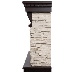 Портал Firelight Michigan 60 камень молочный/шпон темный дуб