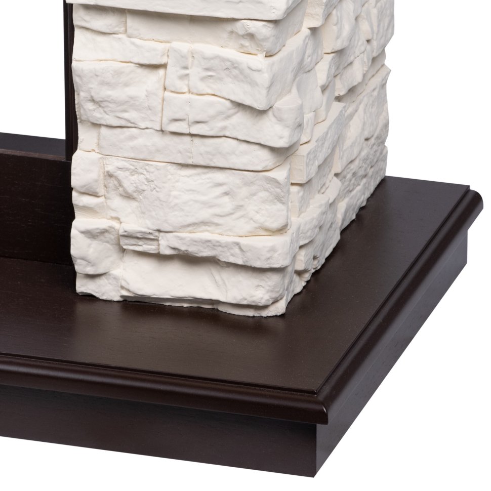 Портал Firelight Michigan 60 камень молочный/шпон темный дуб