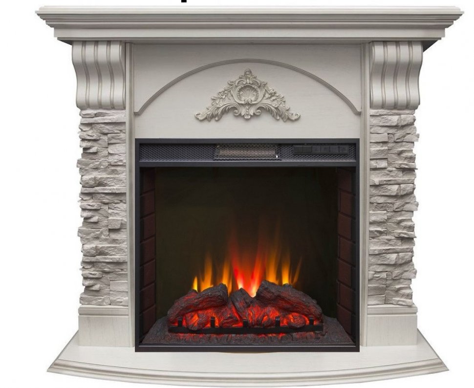 Каминокомплект RealFlame Athena GR STD/EUG/25/25'5 WT с очагом Sparta 25,5 LED