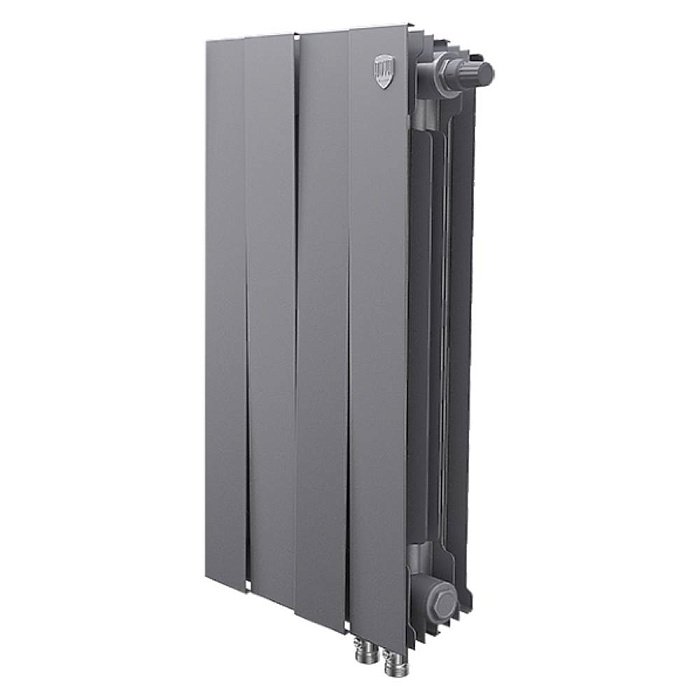 Биметаллический радиатор отопления Royal Thermo PianoForte 500 VDR80 4 секции Silver Satin