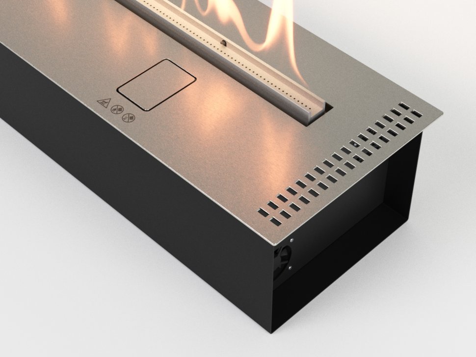 Автоматический биокамин Lux Fire Smart Flame 1300 RC Inox