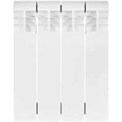 Биметаллический радиатор отопления Stout Vega 350 4 секции боковое подключение белый RAL 9016