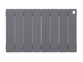 Биметаллический радиатор отопления Royal Thermo PianoForte 300 8 секций Silver Satin