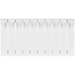 Биметаллический радиатор отопления Stout Vega 350 10 секций боковое подключение белый RAL 9016