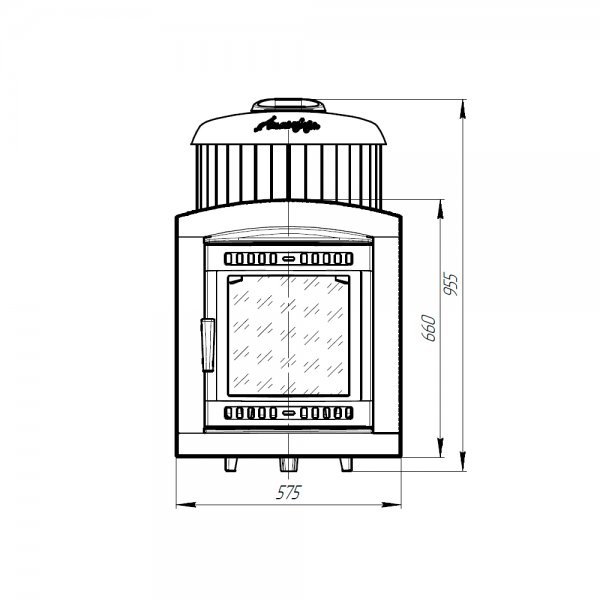 Печь банная PROMetall Атмосфера L в ламелях Талькохлорит наборный рисунок