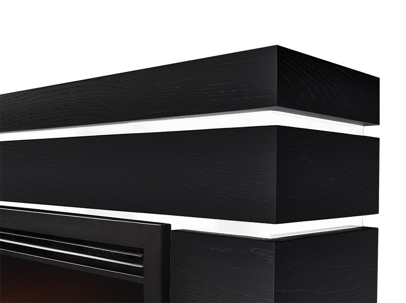 Каминокомплект Firelight Moderno 30 с очагом EFP/P-3020LS шпон чёрный дуб