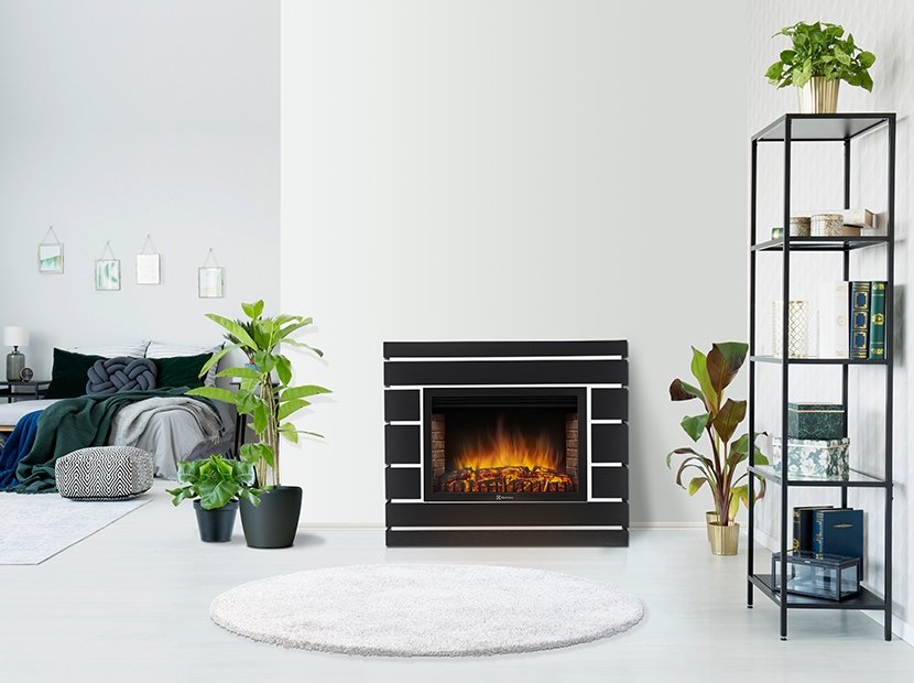 Каминокомплект Firelight Moderno 30 с очагом EFP/P-3020LS шпон чёрный дуб