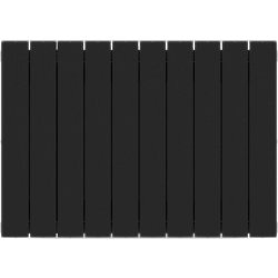 Биметаллический радиатор отопления Rifar Supremo 500 боковое подключение 10 секций антрацит