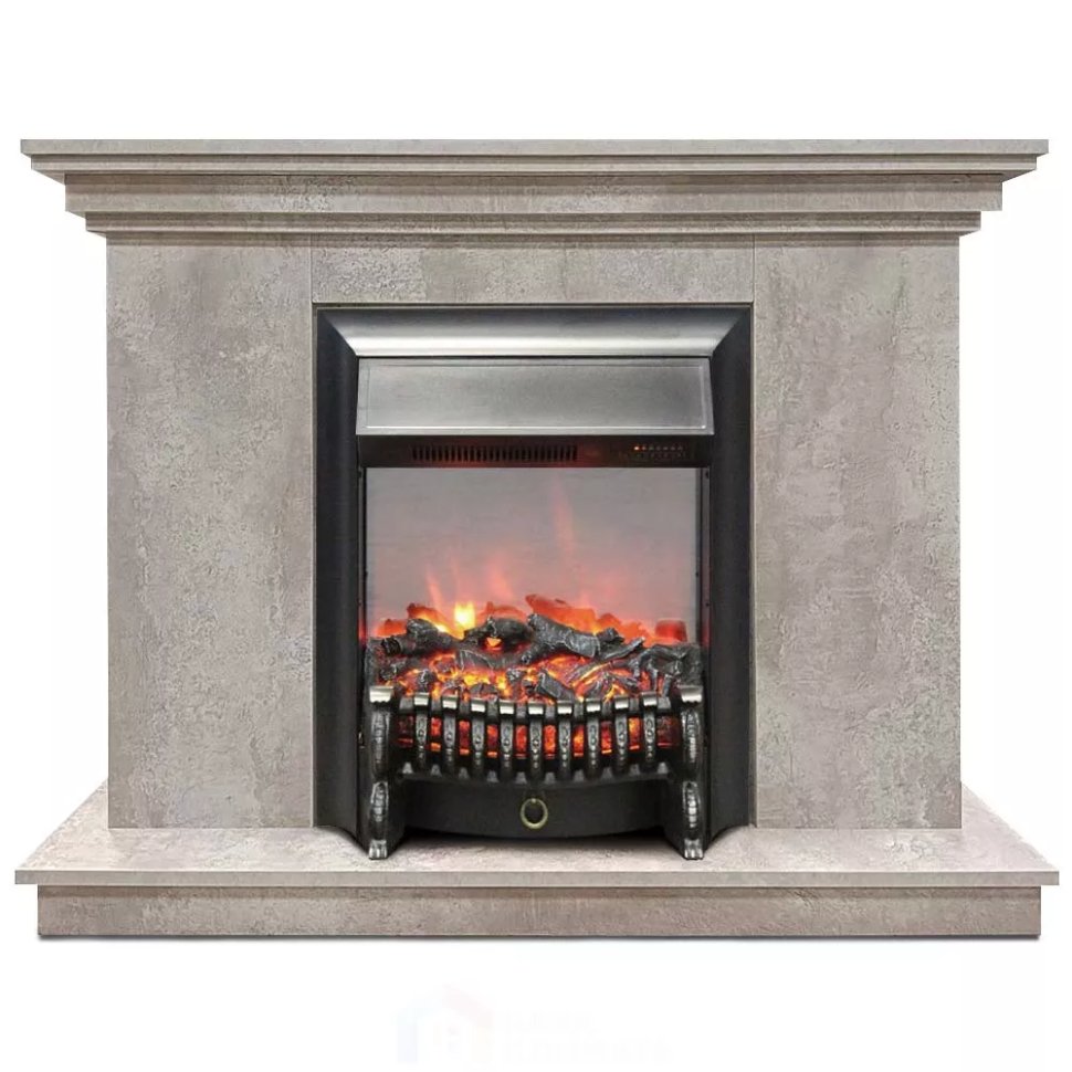 Каминокомплект Хорошие Камины Марс с очагом RealFlame Fobos Lux BL S цемент