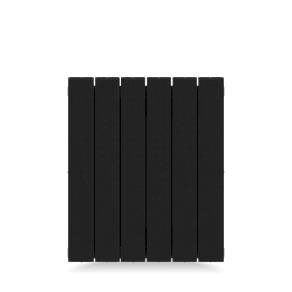 Биметаллический радиатор отопления Rifar Supremo 350 боковое подключение 6 секций антрацит