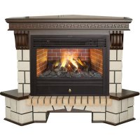 Каминокомплект RealFlame Stone Corner new 26/HL AO (DN) с очагом 3D Novara