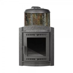 Печь банная PROMetall Атмосфера XL в ламелях Жадеит наборный рисунок