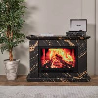 Каминокомплект Хорошие Камины Марс XL с очагом Феникс мрамор черный