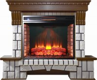 Каминокомплект Interflame Экстер средний дуб с очагом Panoramic 06 33 LED FX QZ