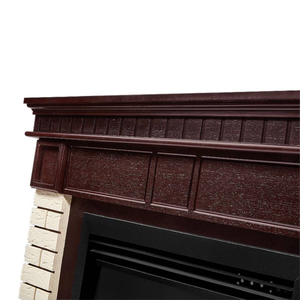 Каминокомплект Firelight Bricks 30 с очагом Electrolux EFP/P-3020LS N камень бежевый/шпон темный дуб