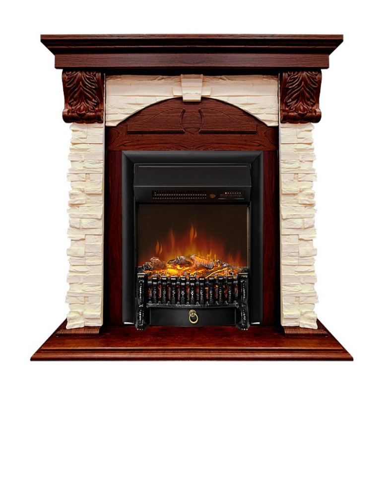 Каминокомплект Royal Flame Dublin (Разборный) с очагом Fobos FX M Black RC орех каньон/сланец