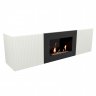 Тумба с биокамином Firelight BFP/P-1400L белый+набор керамических дров сосна