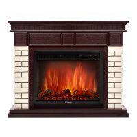 Каминокомплект Firelight Bricks 25 с очагом Electrolux EFP/P-2520LS N камень бежевый/шпон темный дуб