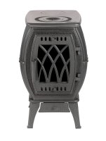 Печь-камин отопительно-варочная PROMetall Бахта черная